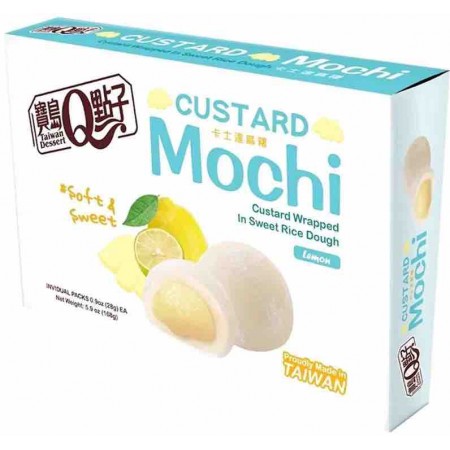 Q Brand Taiwan Dessert Custard Lemon Mochi